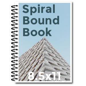 8.5x11 Spiral Bound Book