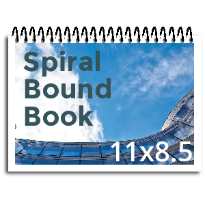 11x8.5 Spiral Bound Book