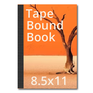 8.5x11 Tape Bound Book