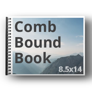 8.5x14 Comb Bound Booklet